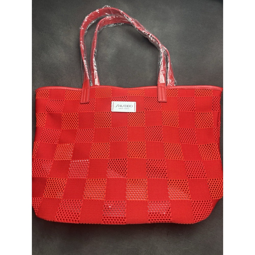 New SHISEIDO Ginza Tokyo Medium Red tote Bag